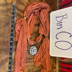 Handmade Burnt Orange Scarf